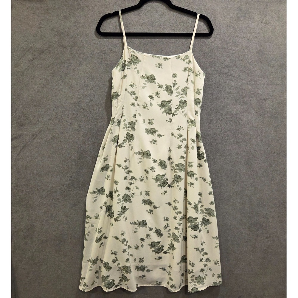 Ethereal Floral Cami Midi Dress Women Small Fairycore Cottage Coquette Romantic